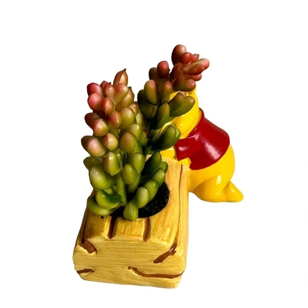 Disney Winnie the Pooh Log Faux Succulent Planter